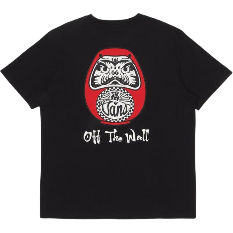 Vans Мужская футболка с коротким рукавом и круглым вырезом, с принтом-логотипом, топ VN000NUU-BLK