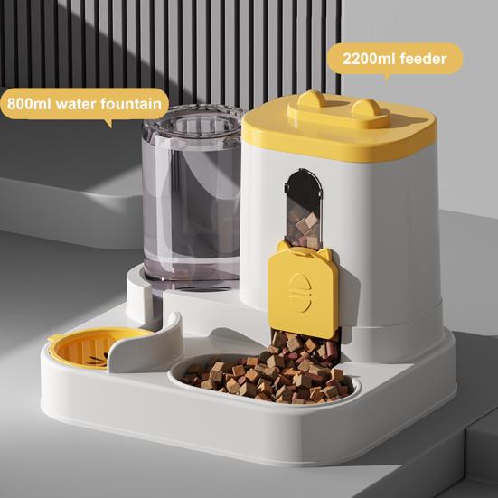 2-в-1 кормушка для домашних животных и поилка, автоматический набор для сухого корма и поилки для мелких и средних кошек и собак