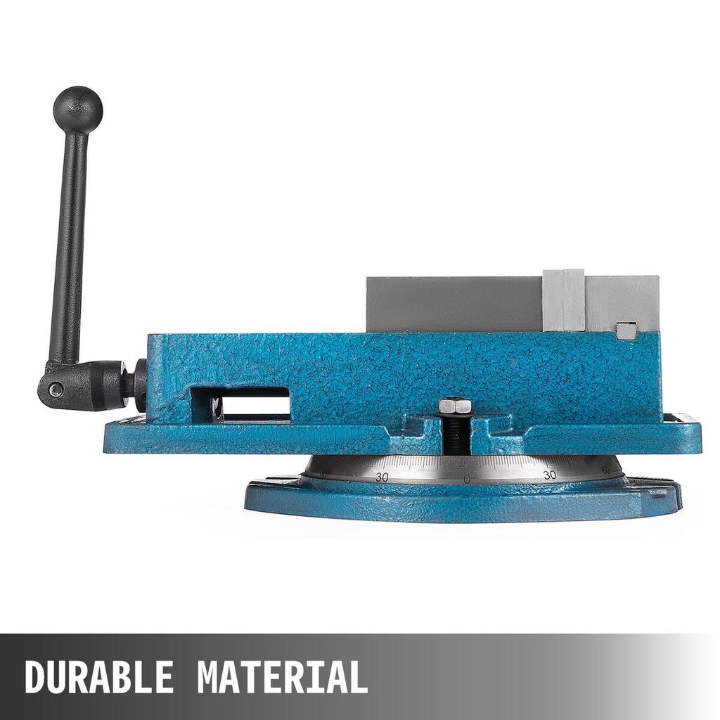 Precision Milling Machine Vise 4 Inch Accu Lock Swivel Base Clamping Vise 360 Degrees Scale Bench Vice Clamp 100mm Width for Milling Drilling Machine