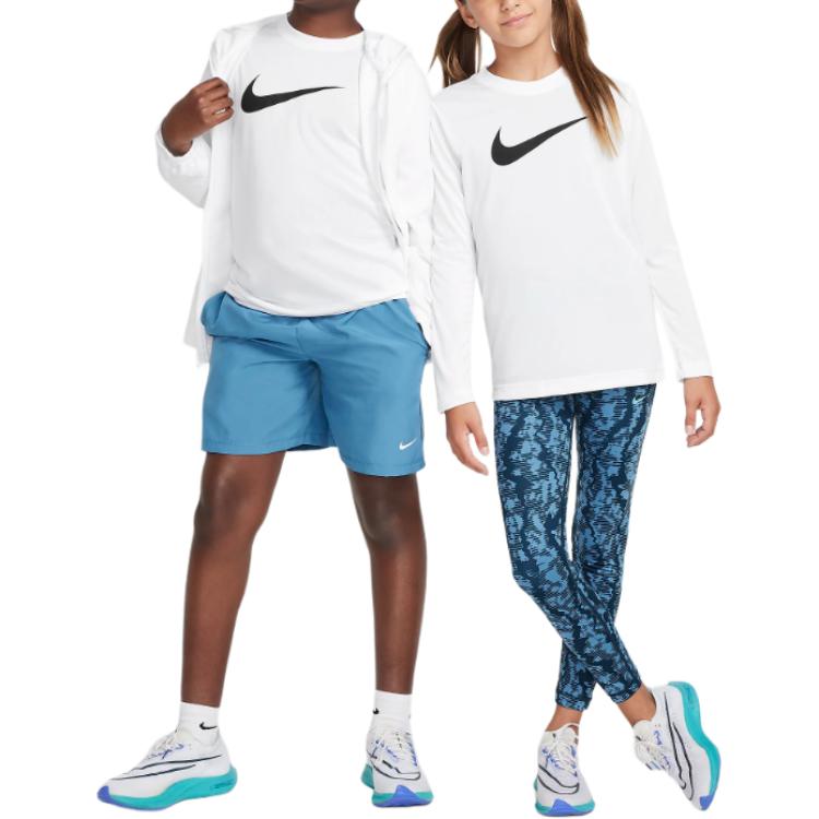 Nike Pre School T Shirts Crew Neck Moderate FZ5192-100