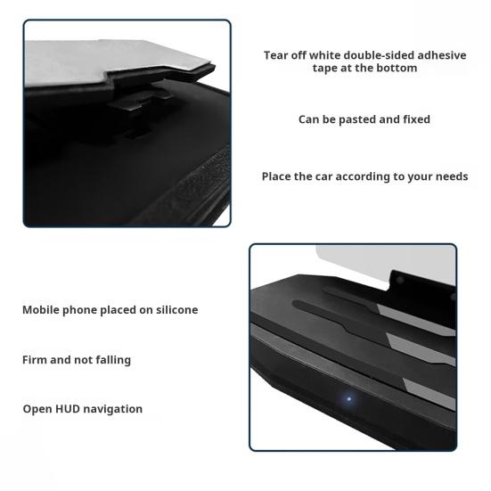 Автомобильный держатель для телефона HUD с функцией беспроводной зарядки, режим GPS-навигации, аксессуар для автомобильного кронштейна