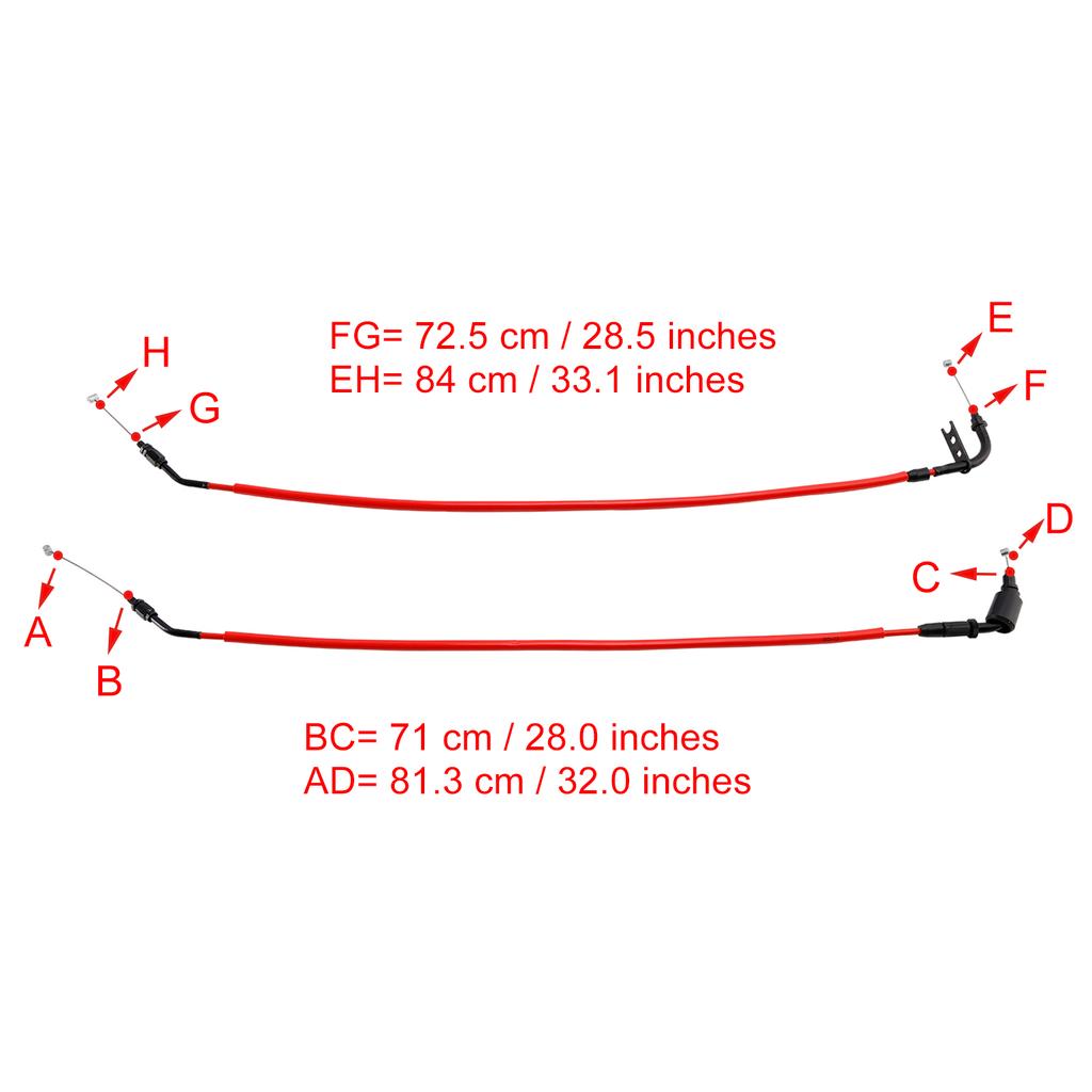 Throttle Cable Wire for Suzuki GSXR600 GSXR750 2011-2023 Red