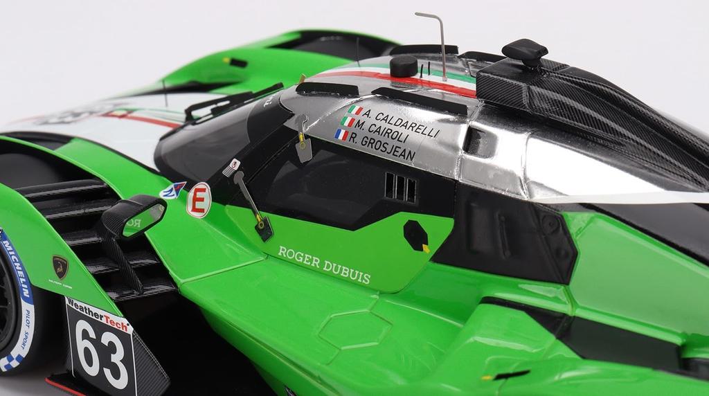 TOP SPEED Scale Lamborghini SC63 IMSA Sebring 12 Hours 2024 Iron Lynx Finished Model TS0584 1/18 #63