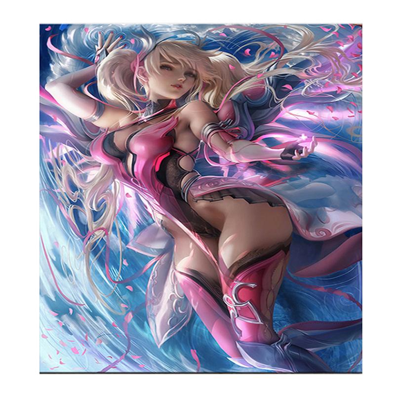 5D DIY Алмазная картина Соблазнительная лиса девушка Алмазная вышивка Набор для вышивки крестом Полный горный хрусталь Мозаика Домашний декор