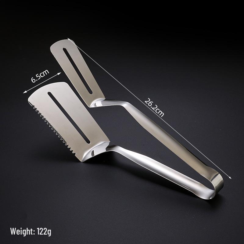Нержавеющая сталь 304, зубчатая лопатка-щипцы для жарки рыбы и стейка с функцией режущего ножа
