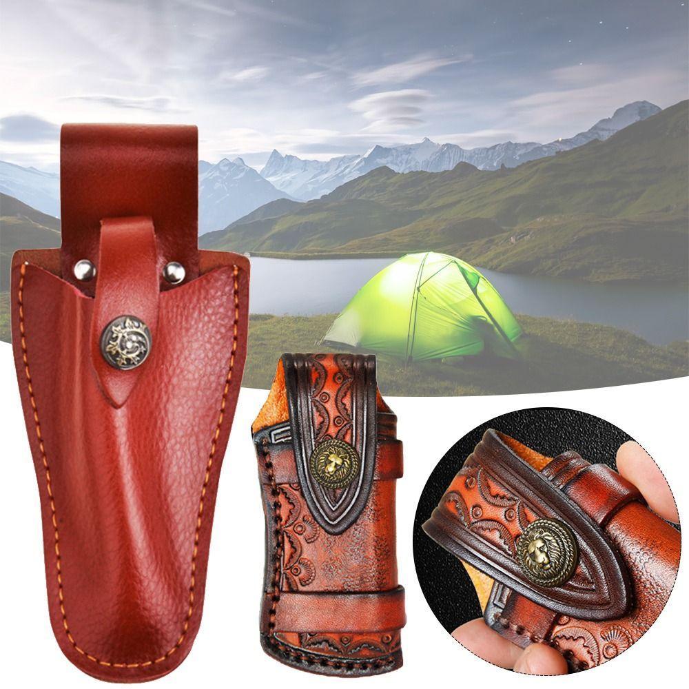 Knife Sheath Holster Pocket Hunt Flashlight Case Camp Outdoor Carry Fold Knife Tool Belt Loop Case