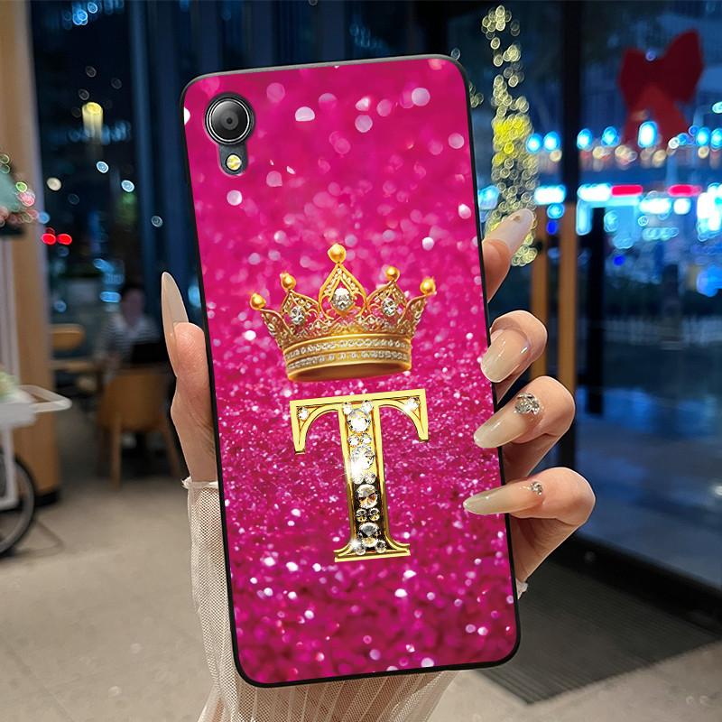 Cute New Design Crown Letter Shockproof Soft Phone Case For Asus ZenFone Live (L1) ZA550KL Bumper Silicone Black Case Cover