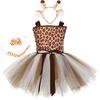 Girls Giraffe Costume Kids Halloween Jungle Party Animal Costumes for Girls Fancy Tutu Dress Up Clothes