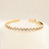 Bracelet Women's Personality Trend Opening Adjustable Diamond Water Wave Pattern Versatile Cool Style Bracelet