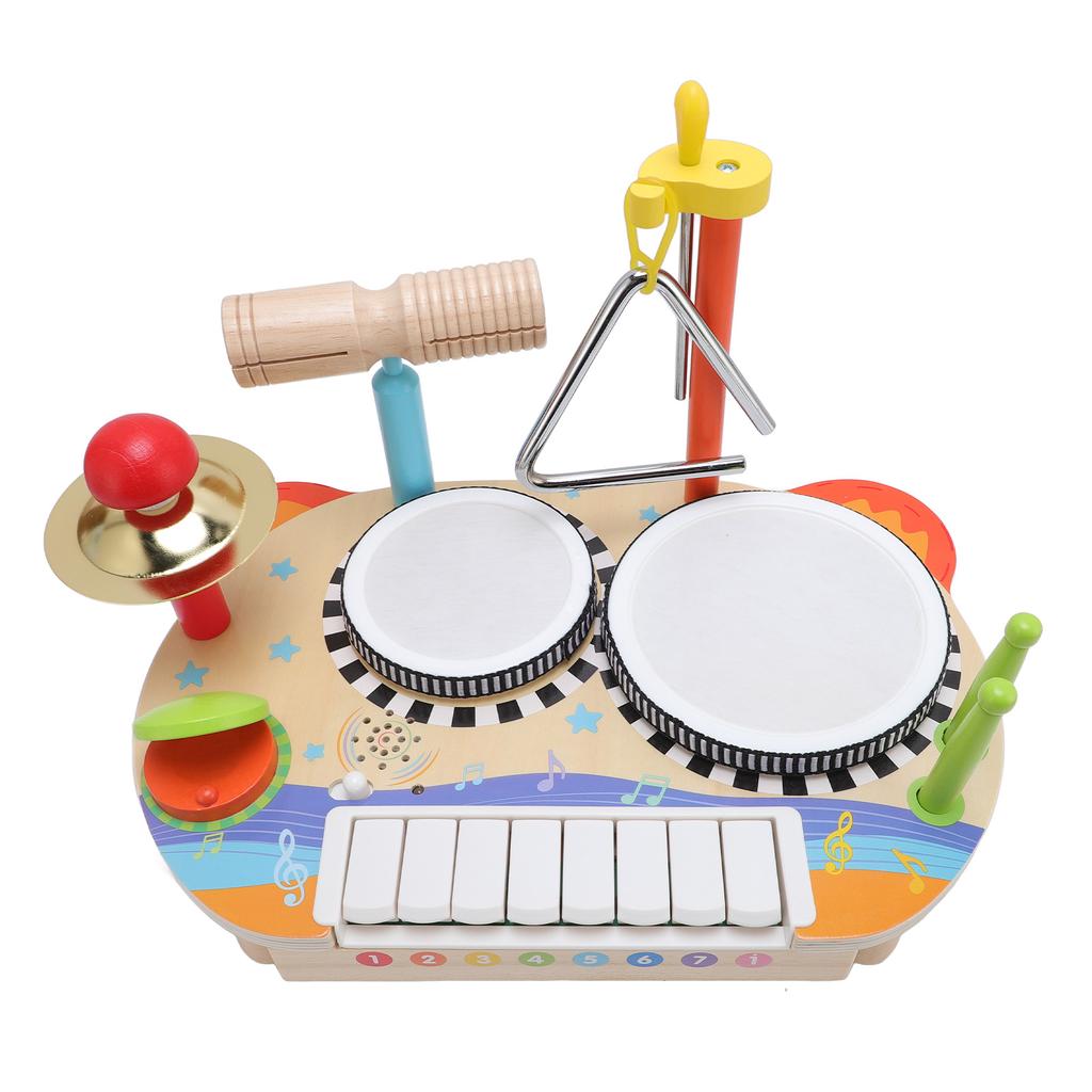 Детский музыкальный инструмент Деревянный многофункциональный барабан Стучащий пианино Ударный инструмент Образовательный