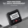 Magnetic Digital Angle Finder USB RechargeableElectronic Gauge Protractor Inclinometer Level Magnets Level Ruler 180° Reversible