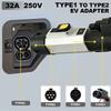 SUSUTOO Type1 to Type2 32A 1Phase 7.2kw Max EV Charger Adapter SAE J1772 to IEC62196 EV Charger Converter for EU Standard Cars