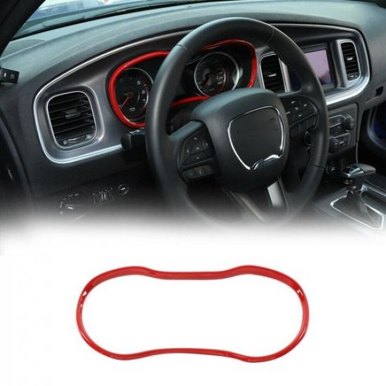 Red Central Console Interior Exterior Decor Set Cover Trim for Dodge Charger 15+