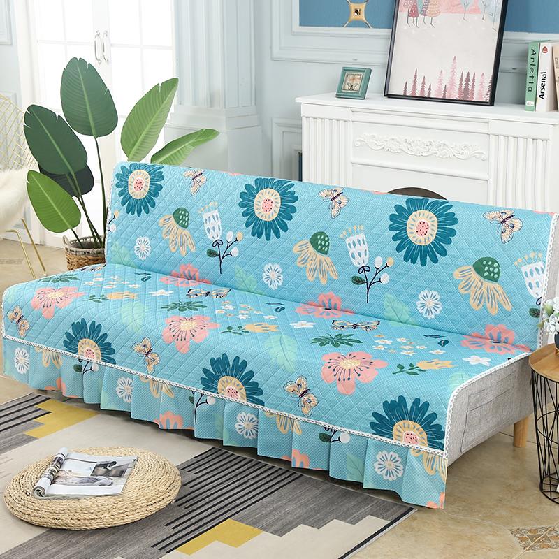 Universal Stretch Sofa Bed Cover Couch Covers Armless Sofa Cover Washable Elastic Folding Furniture Sofa Bed Covers