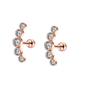 Stainless Steel Lip, Zircon Ear, and Ear Bone Studs - Trendy Piercing Jewelry