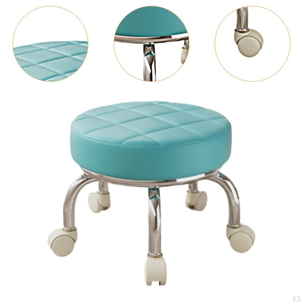 Вращающееся на 360° низкое роликовое сиденье табурета шкив для женщин педикюр тяжелая работа по дому