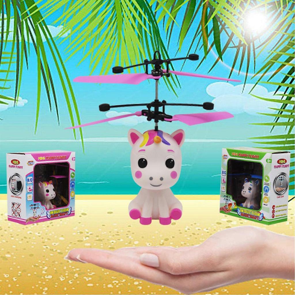 Летающий шар Fly Toys Мультяшный дизайн С пультом Дистанционного управления Для игры на улице Зарядка от USB Красный Синий Пластик Подарок для детей Радиоуправляемый вертолет