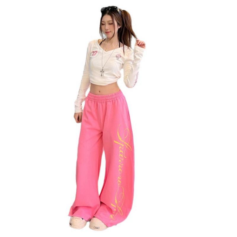 Ленивый ветер принт звезды осень новые эластичная талия широкие брюки кэжуал мужские свободные драпирующиеся кэжуал спортивные штаны