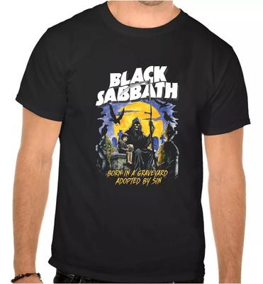 Черная Т-ШИРТА РОК-ГРУППЫ Black SABBATH РОК-МУЗЫКА -1183-