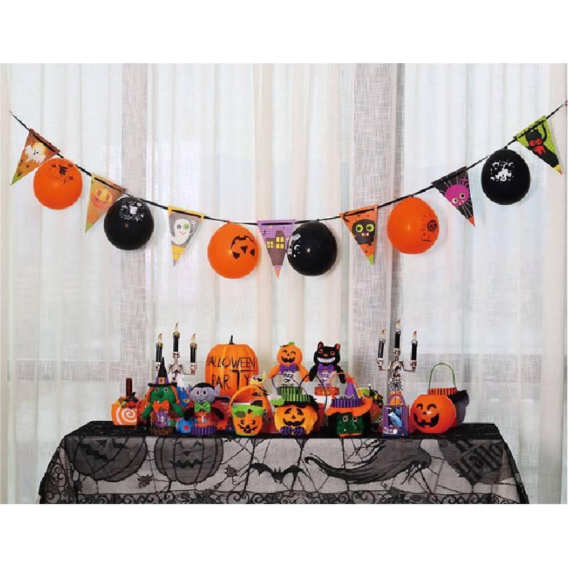 Красочные украшения для Хэллоуин-вечеринки с бумажным баннером в виде тыквы для праздничной атмосферы
