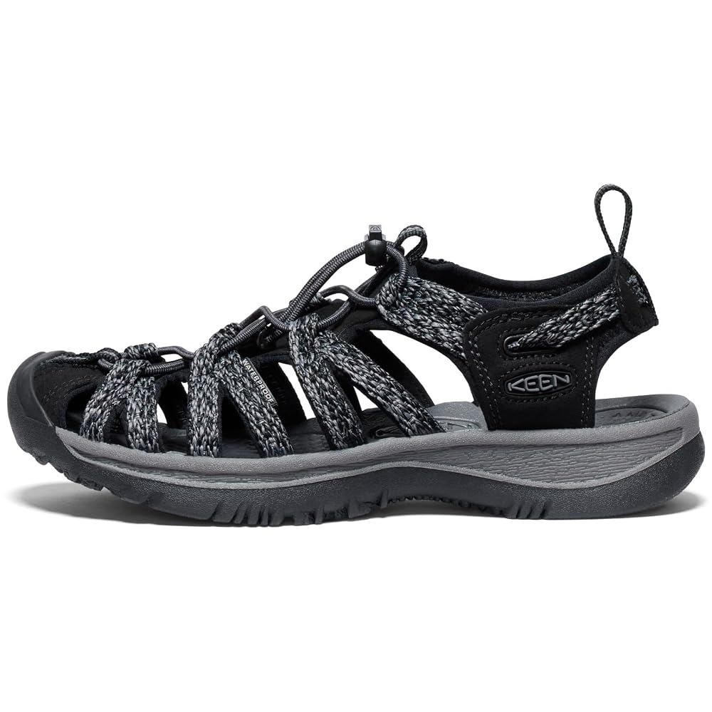 KEEN Whisper Sandals for Women, Blacksteel Grey, Size 25.5 cm