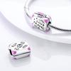 925 Silver Lipstick High Heels Charms For Lady Pendant Fit Bracelet DIY Ornament