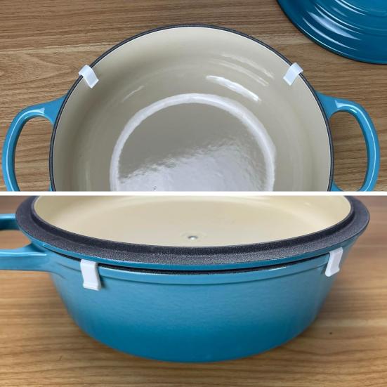 4/6/8/12Pcs Dutch Oven Lid Protector Clips Silicone Cutlery Protection Clip Stackable Easy to Clean Cookware Bumpers for Pots U-Shaped Design