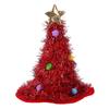Christmas Tree Hat Glitter Tinsel Santa Hat for Adults Children Funny Holiday Party Acceesory for New Year Christmas Supplies