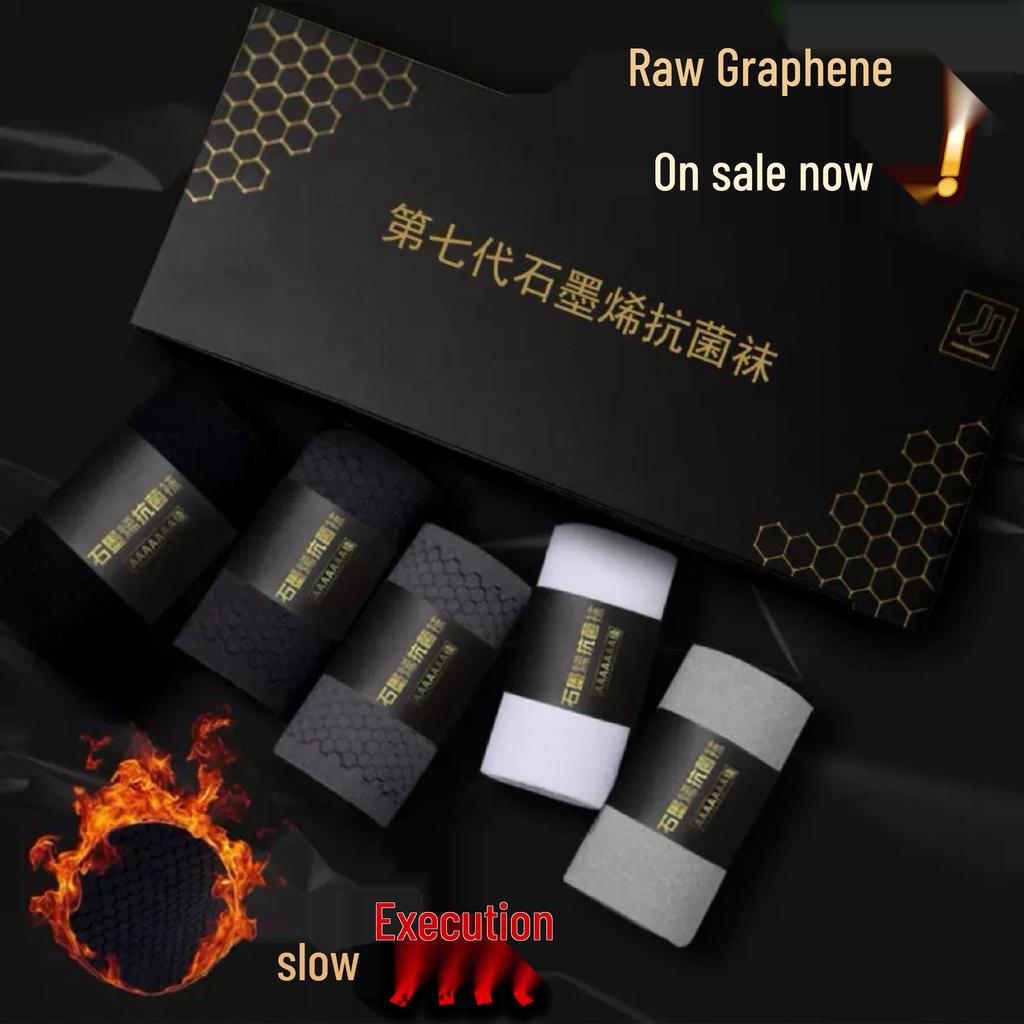 Мужские антибактериальные бизнес-носки до середины икры Ginger Graphene 7-го поколения, дышащие, влагоотводящие хлопковые для осени/зимы