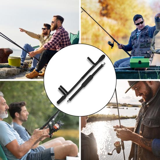 Fishing Rod Protector Shoulder Strap Adjustable Foldable Portable Anti-Collision Fishing Pole Tip Protective Sleeve Cover Case Fishing Accessories