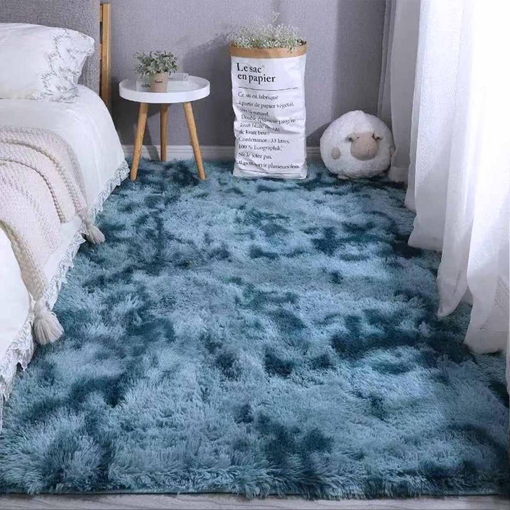 Modern Grey Fluffy Anti Slip Rug For Living Room Sofa And Bedroom Decor Washable Large Floor Covering Mat