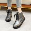 Элегантные женские зимние ботинки на среднем каблуке, новые на платформе, массивные, удобные, шикарные, теплые, плюшевые, защитные, женские туфли 2000 года