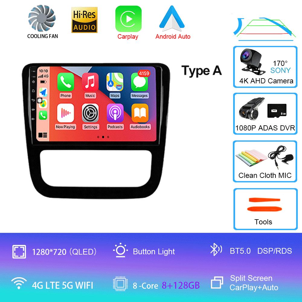 Android 14 Car Radio For Volkswagen EOS Scirocco 3 III Mk3 2008 2009 2010 2011 2012-2014 Multimedia Player WIFI+4G Carplay Auto