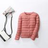 Новые женские однотонные легкие пуховые пальто без воротника на пуговицах теплая короткая пуховая куртка мягкая удобная утолщенная тонкая короткая стеганая куртка