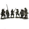 Copper Japanese Shogunate Samurai Soldier Figurines Miniatures Vintage Metal Soliders Statue Desktop Toy Ornament Decoration