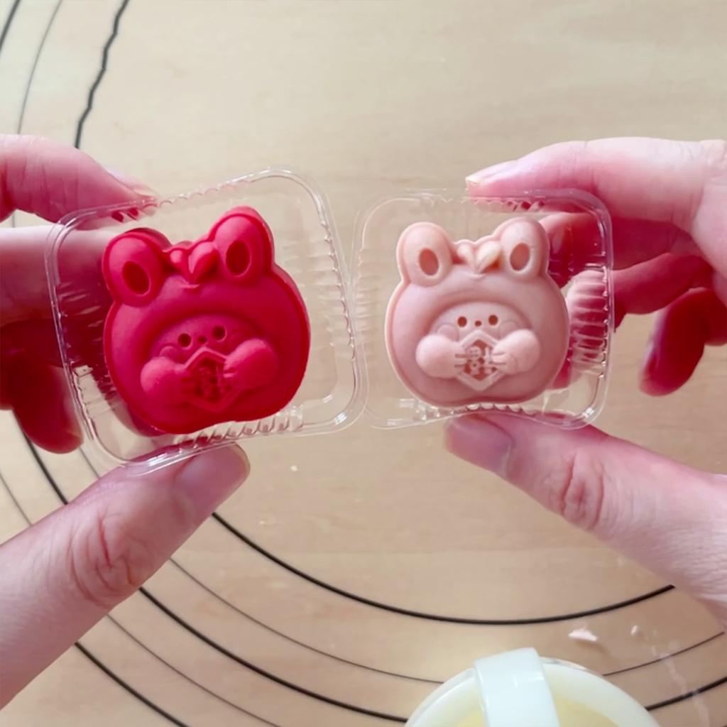 Пластиковые штампы для лунного кекса в форме кролика, формы для лунного кекса, аксессуары для самостоятельной выпечки, инструменты для лунного кекса для фестиваля середины осени