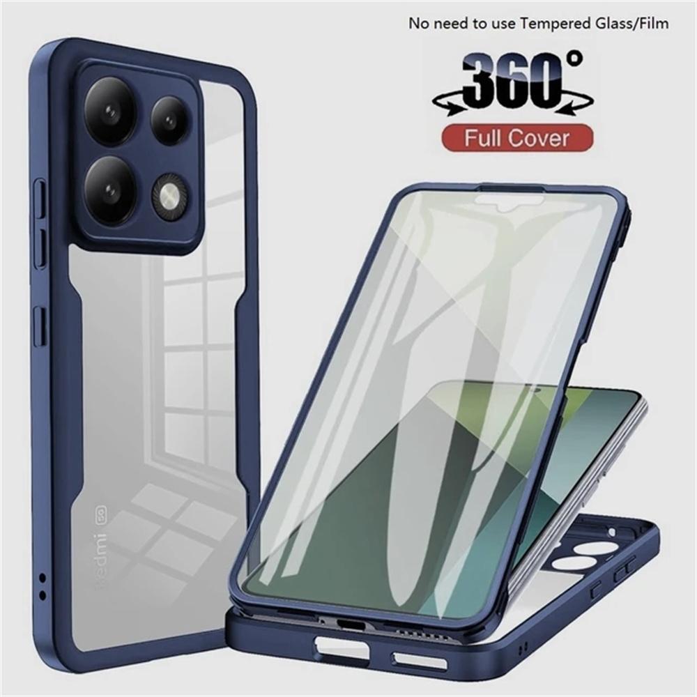 360 Полный Защитный Чехол Для Xiaomi Redmi Note 13 Pro Plus 12 11 Pro 5G 12S 10 Redmi 13C 12C 10C Силиконовый Прозрачный Чехол Для Телефона