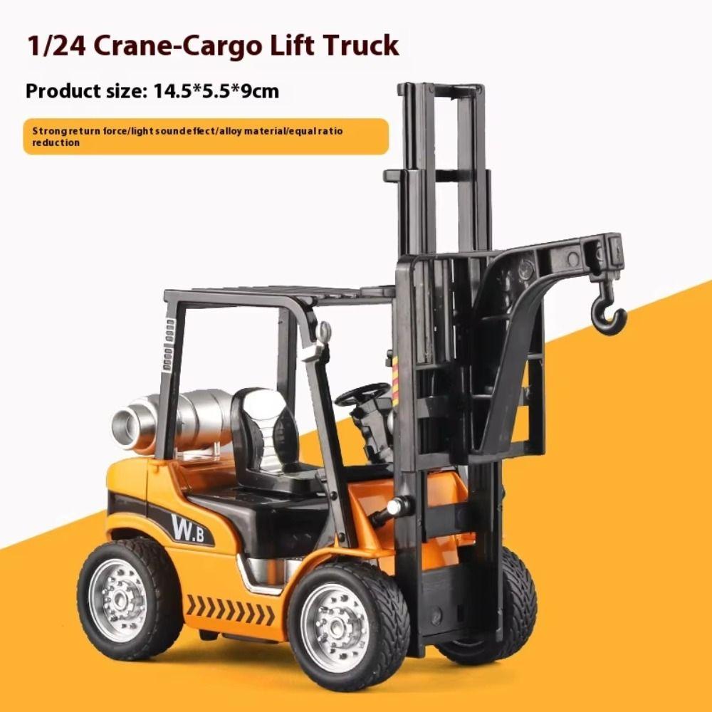 1:24 Scale Forklift Model Car Diecast Metal Engineering Vehicle Models For Children