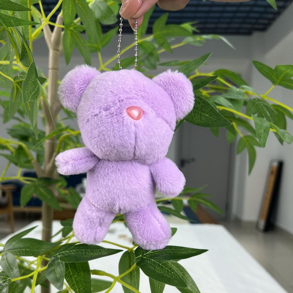 Милый плюшевый брелок в виде медвежонка, игрушка из мягкой ткани и с цветными бусинами, подарки для