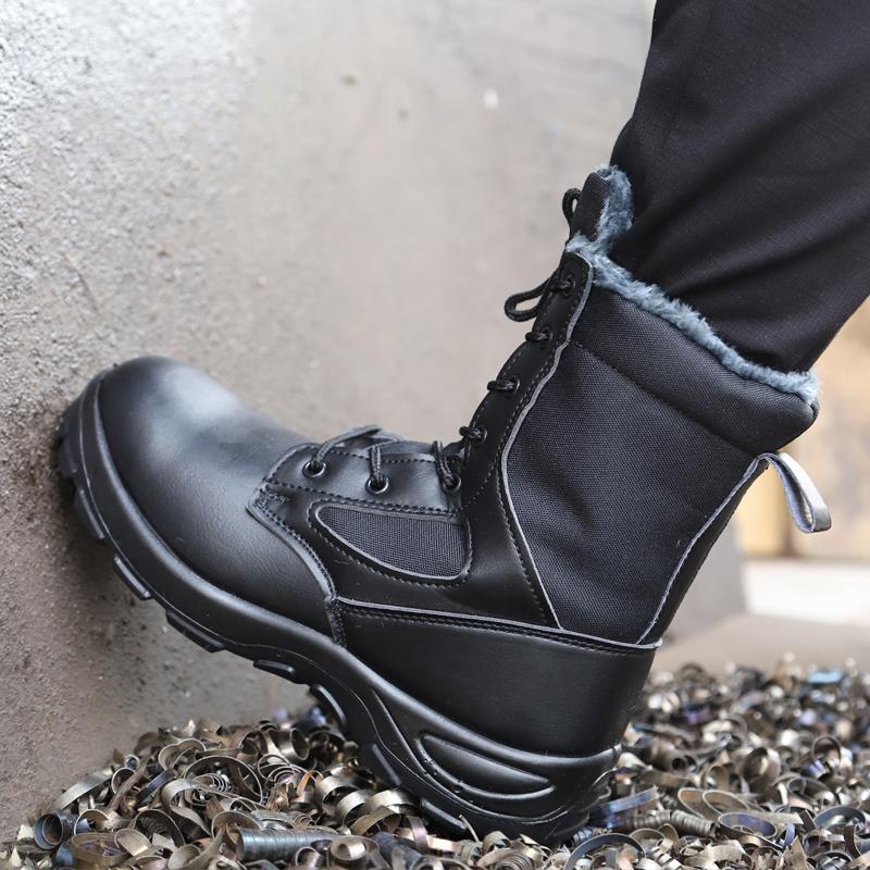 Fashion Men Work & Safety Boots Outdoor Boots Puncture-Proof work Shoes Anti-smash Desert Combat Boots Protective Shoes Steel Toe Boots