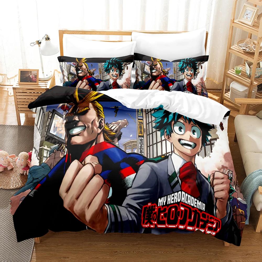 Duvet Cover Teens With Bed Linen My Hero Academia Bedding Collection  Anime Comfortable Quilt Cover Single Double Queen Twin Full Size