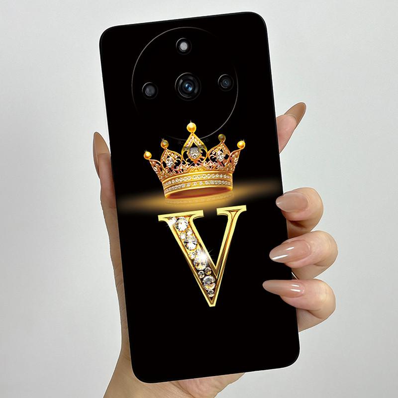 Для Realme 11 Pro Plus 5G Модный чехол для телефона с начальной буквой для пары, для Realme 11Pro 11 Pro+ Мягкий силиконовый защитный чехол для объектива