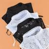 Women Hollow Out Floral Lace Fake Collar Chiffon Detachable Lapel Half Shirt Blouse Tops White Black False Collars Nep Kraagie