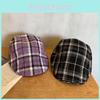 Checkered Fashion Pattern Women Casual Duckbill Cap For Summer And Autumn