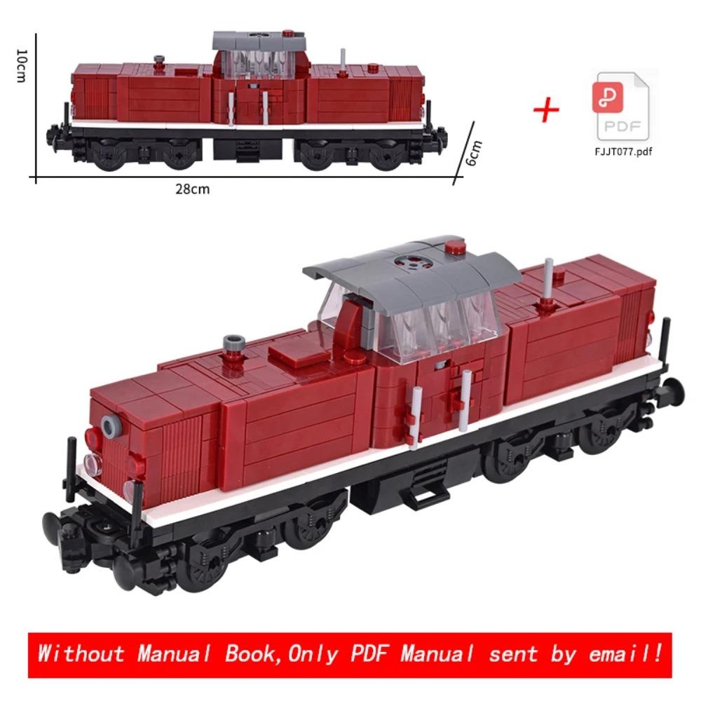 Красная электровоз BR 143, модель из строительных блоков, собираемый поезд, игрушка-кирпичик для энтузиастов и коллекционеров