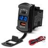 Автомобильная розетка с тумблером, 36 Вт QC3.0 USB-A и 55 Вт PD Порт-зарядное устройство с LED-вольтметром для 12 В/24 В RV Лодки Мотоцикла