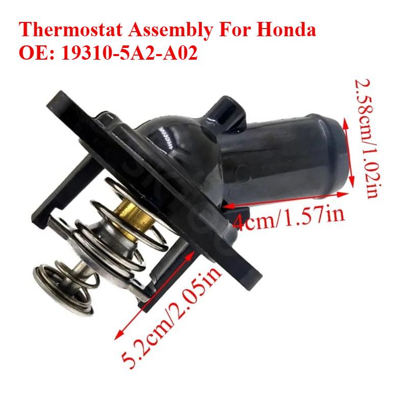 Thermostat Assembly for Honda Accord CR-V CIVIC Acura TLX ILX 2013-2016 Engine Coolant Thermostats 19310-5A2-A02 19310-5A2-A01