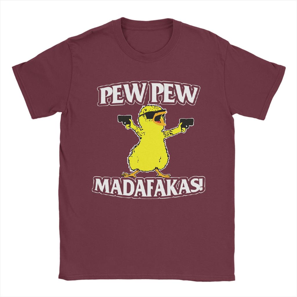 Мужские футболки Duck Pew Pew Madafakas Винтажные футболки из чистого хлопка Футболки с коротким рукавом Футболки с круглым вырезом Одежда Большой размер