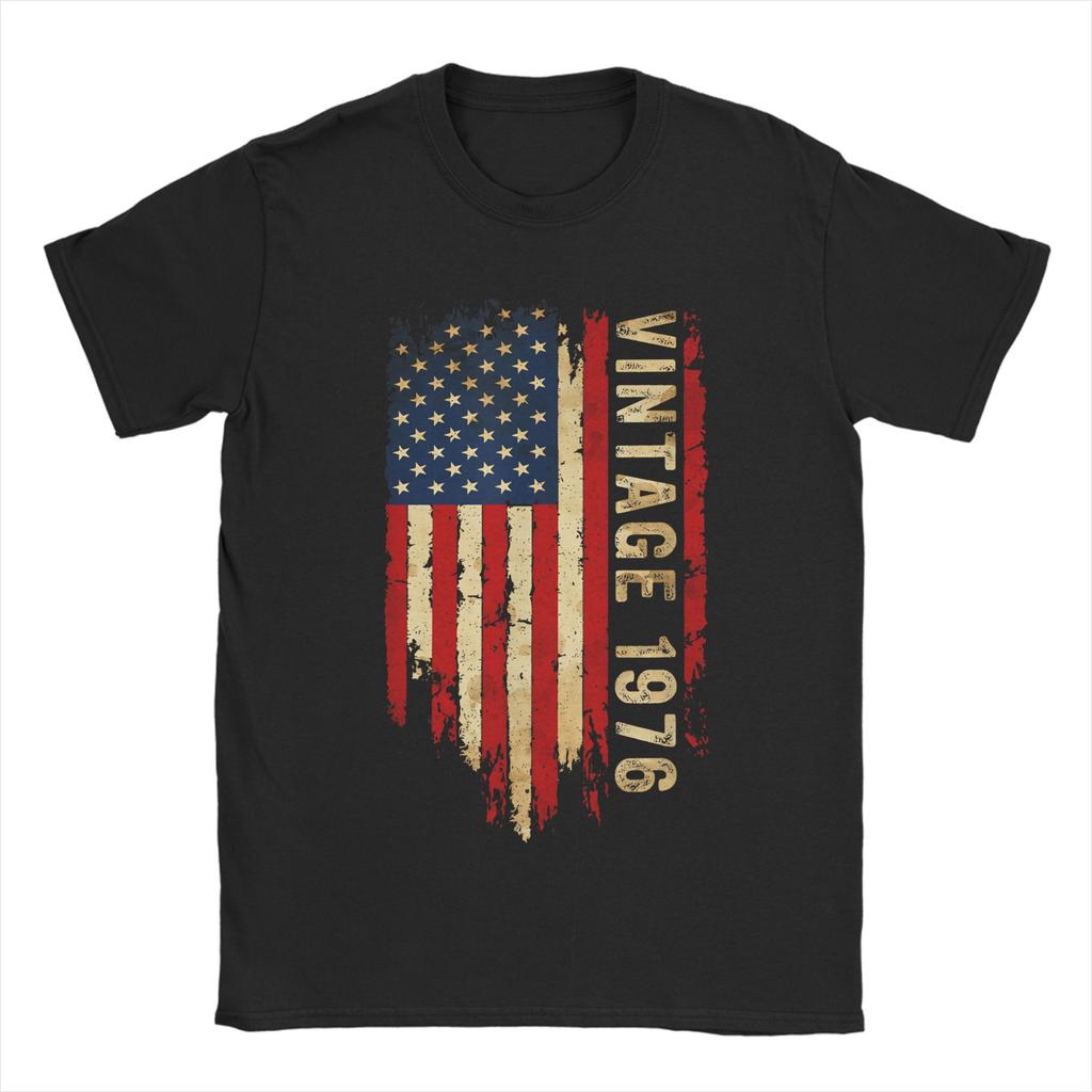 Vintage 1976 Limited Edition T Shirt Beach  Hipster TShirts Unisexs 100 Cotton O Neck Plus Size Tees ShortSleeved Retro Tshirt