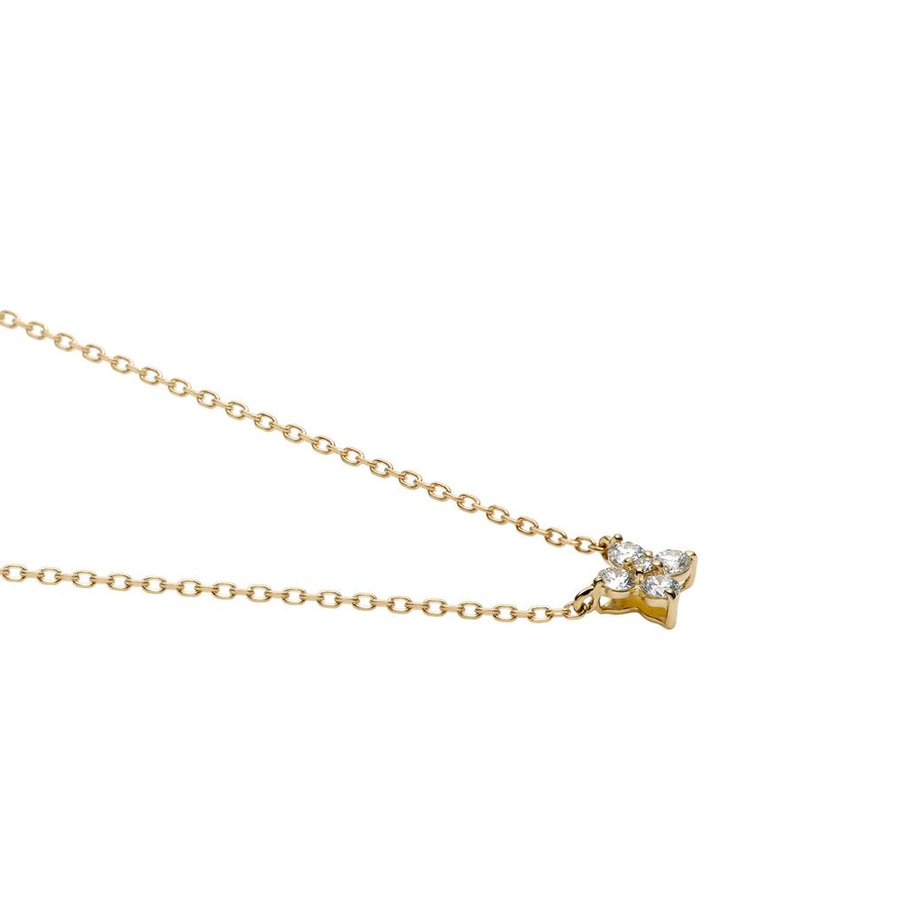 Necklace K18 Yellow Gold Diamond Corolla Petal AGVN594440DI [Vendome Aoyama] [Official] 0.1ct